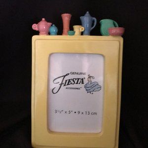 Fiesta Ware Picture Frame with Mini Fiesta Pieces